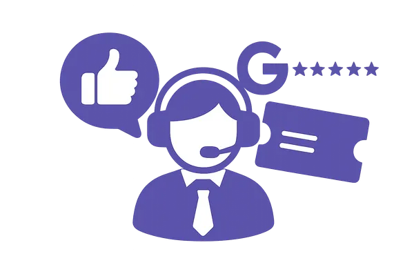 **Erstklassiger Support** </br>für dich und deine Ticketkäufer